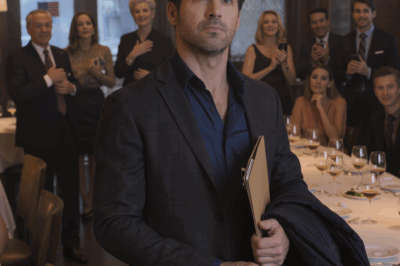 My father-in-law shook my hand at dinner and said, “Thanks for taking care of my daughter all these years. Now it’s time for a real man to step in.” He gestured to her ex-boyfriend. The family clapped. I stood up, grabbed my coat, and said three words that made him collapse.